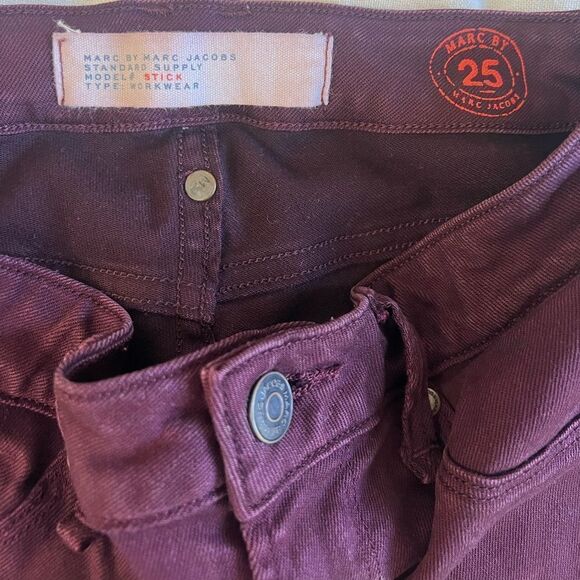Marc by Marc Jacobs 'Stick' Skinny Jeans in Wine Tasting Size 25 - Picture 5 of 9